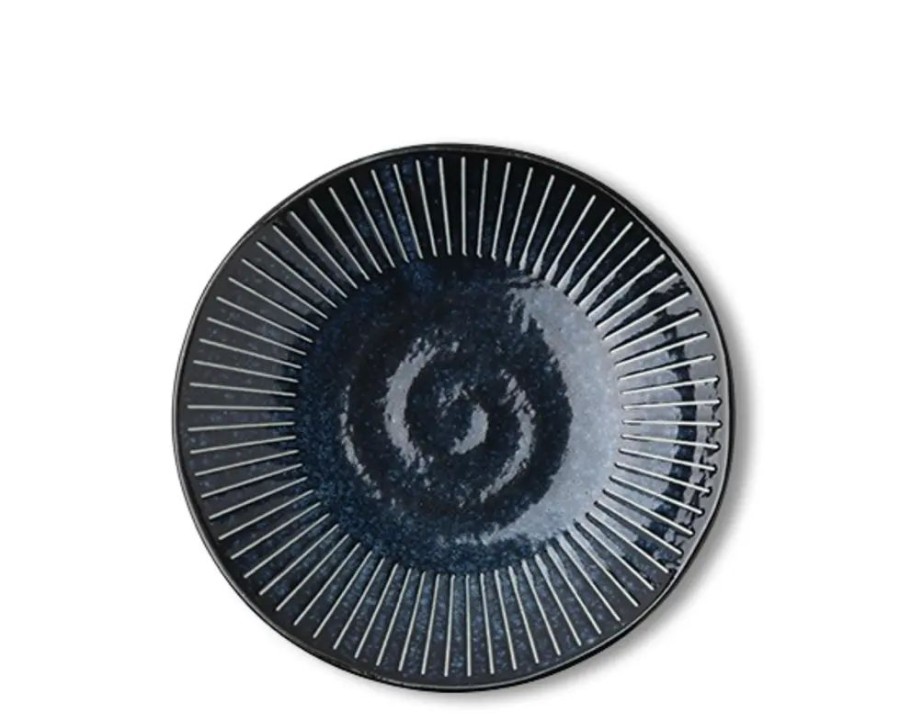 Tabletop Miya Company Medium Plates | Blue Namako Tokusa 6.25" Plate