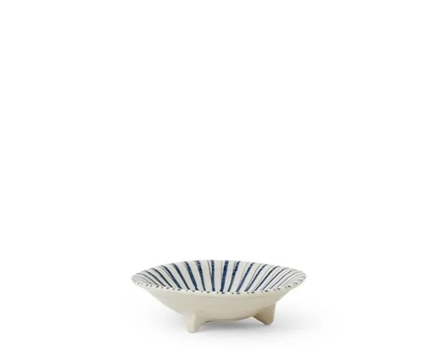 Tabletop Miya Company Small Bowls | Blue Brown Tokusa 4" Bowl