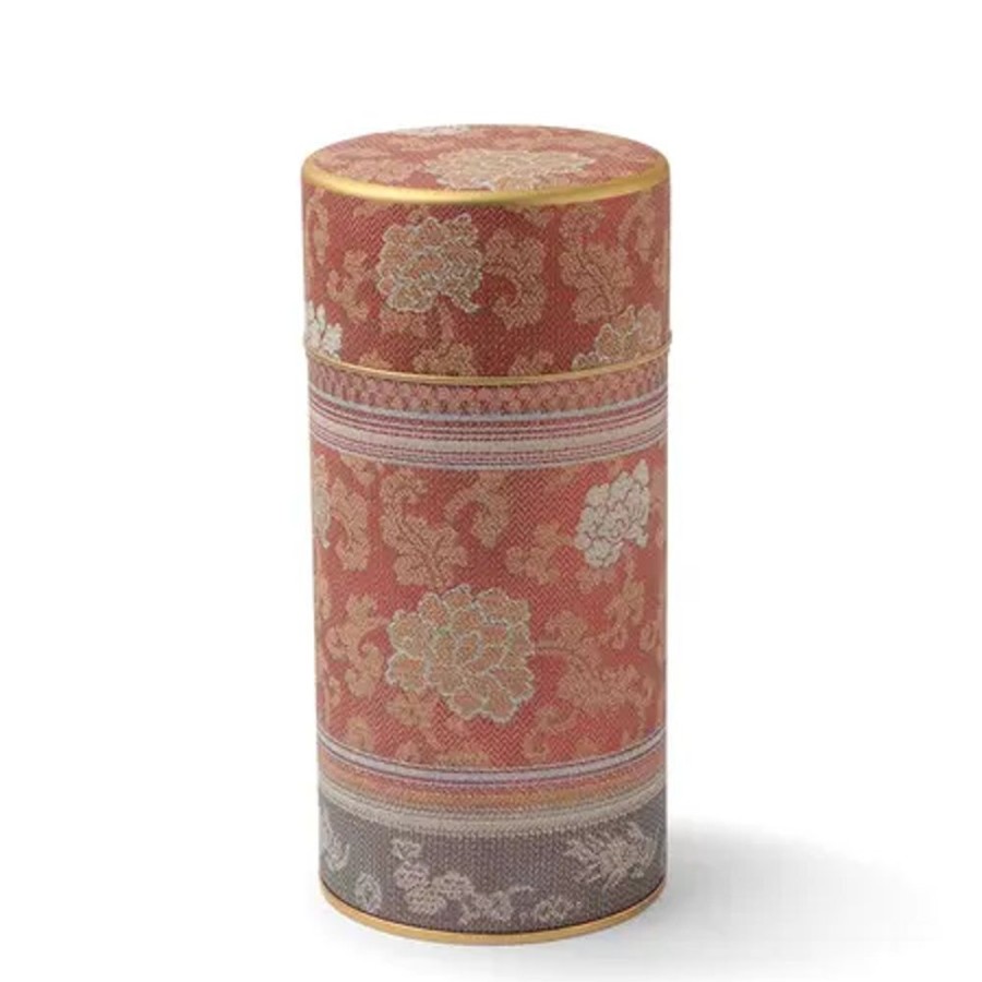 Tabletop Miya Company Teaware Accessories | Tea Canister Brocade Peony Red