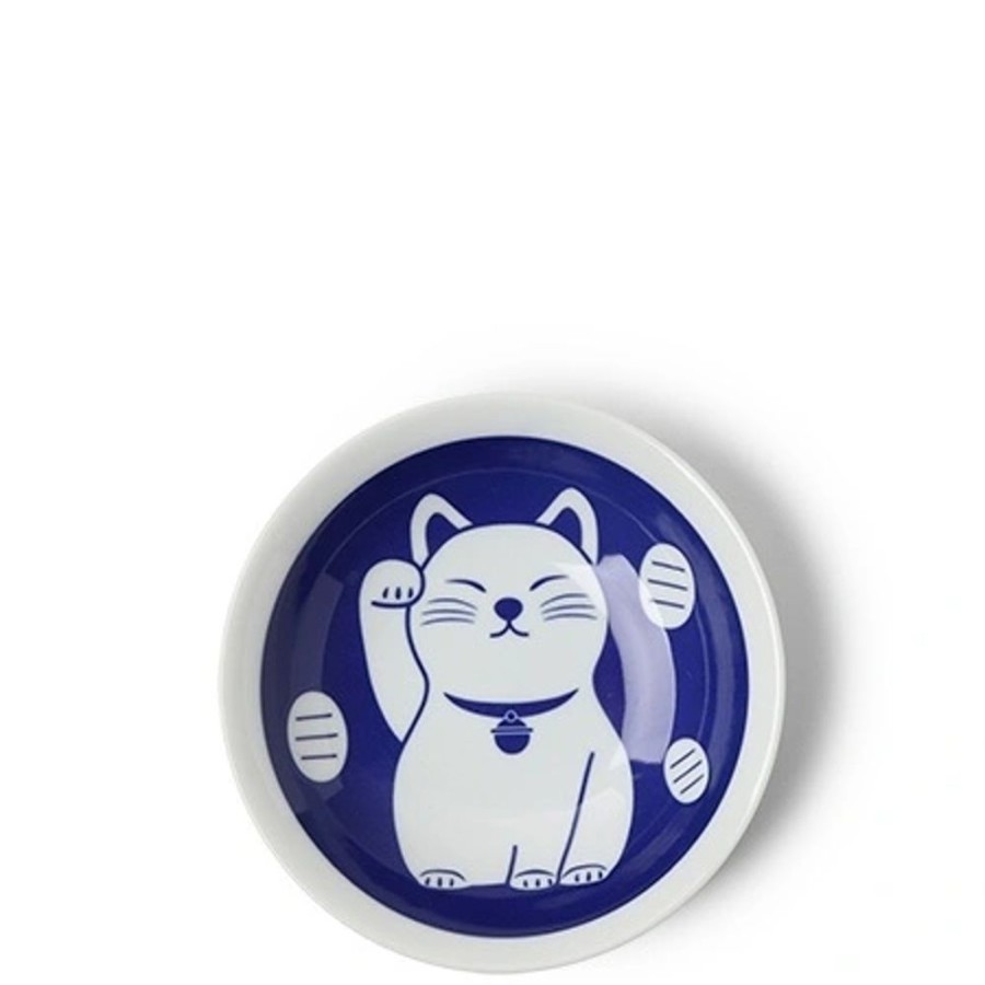 Whimsy Miya Company Plates | Blue Fortune Cat 6.5" Plate