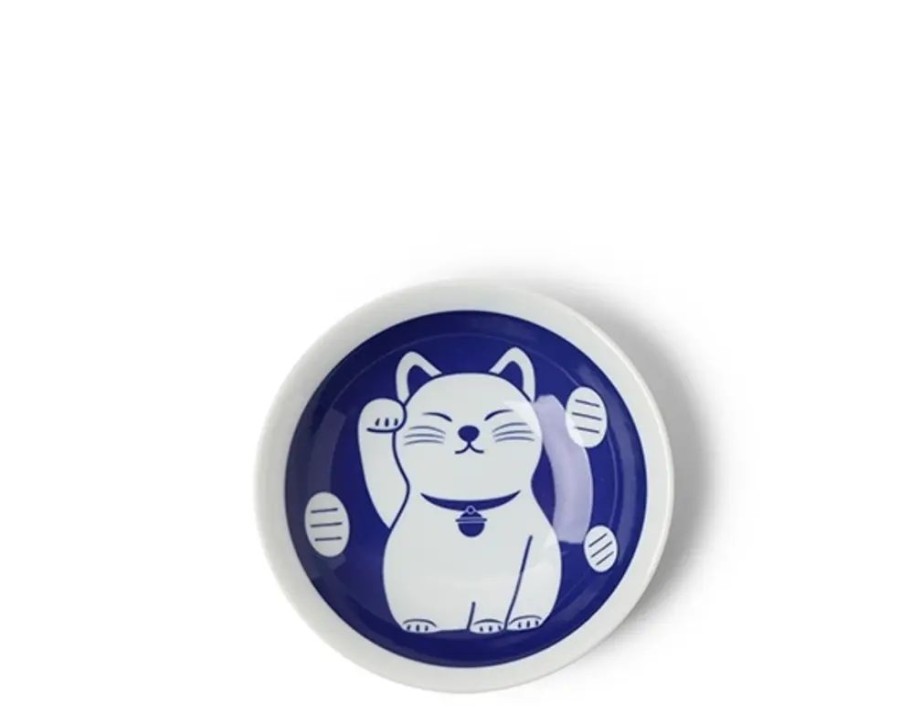 Whimsy Miya Company Plates | Blue Fortune Cat 6.5" Plate