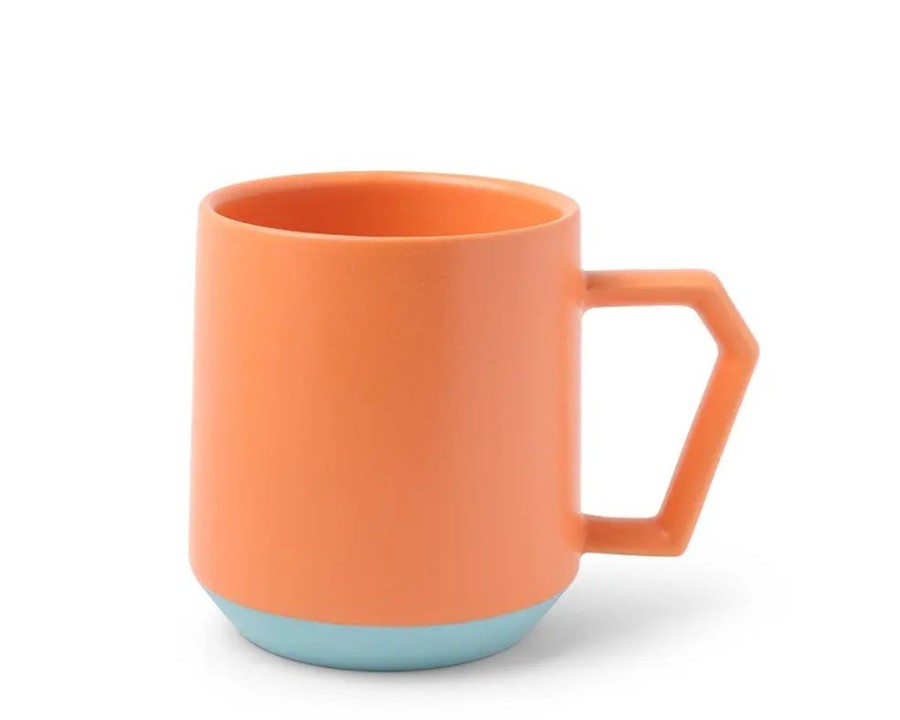 Tabletop Miya Company Mugs | Chips 12 Oz. Mug Pastel Orange