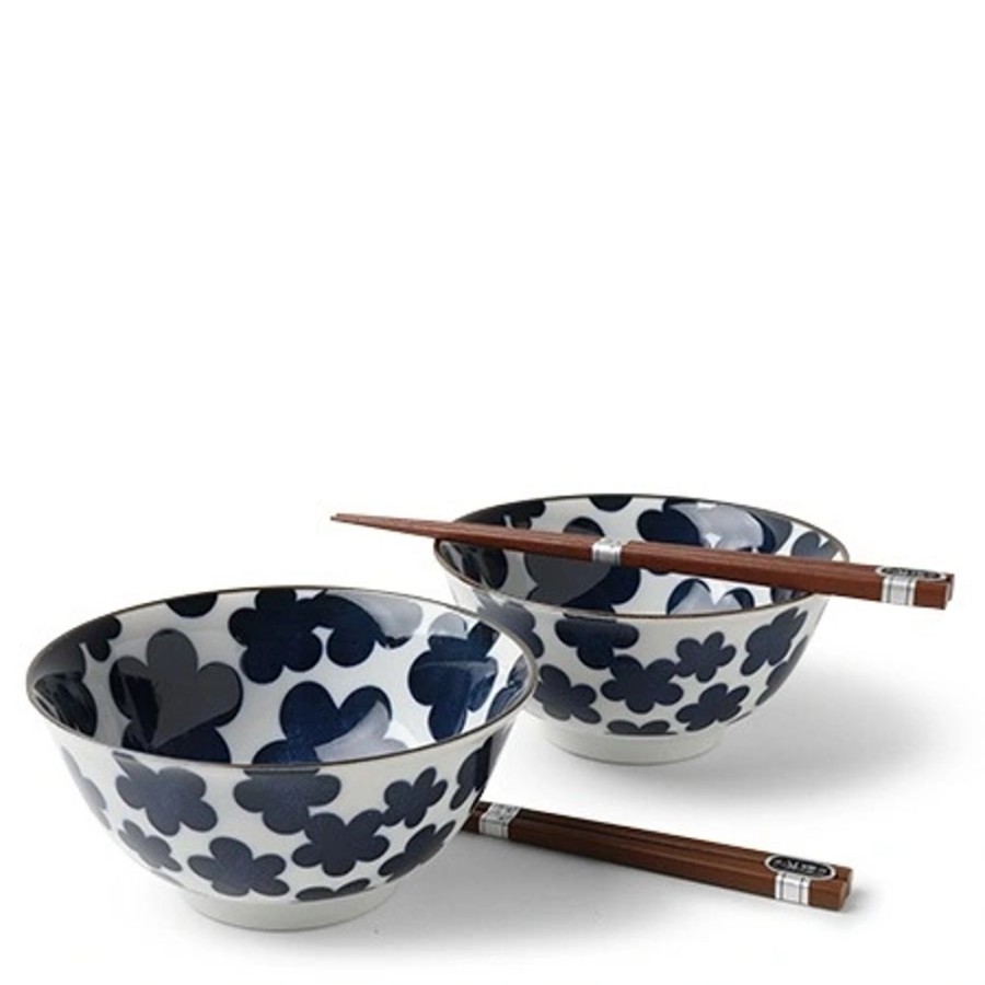 Tabletop Miya Company Bowl Sets | Blue Clouds 5.75" Bowl Set