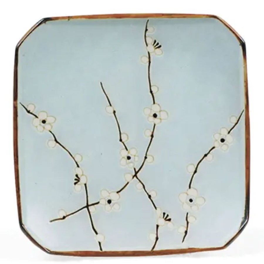 Tabletop Miya Company Small Plates | Spring Blossoms 5.25" Sq. Plate