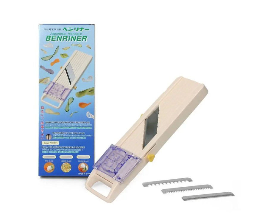 Kitchen Miya Company Slicers & Peelers | Benriner Mandoline Vegetable Slicer - Ivory