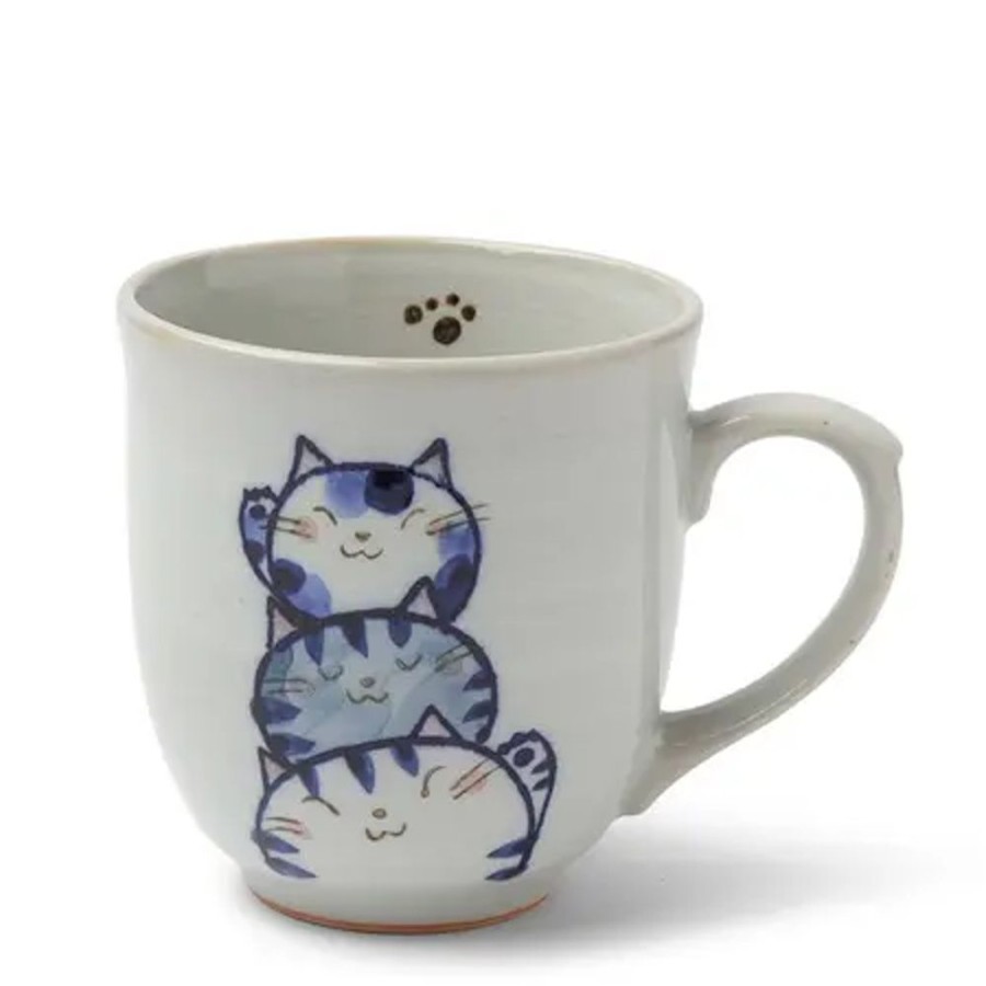 Whimsy Miya Company Cups/Mugs | Mug Cat Trio Blue