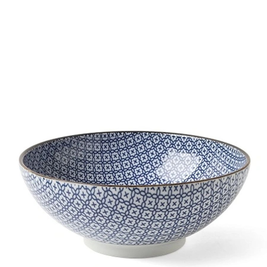 Tabletop Miya Company Serving Bowls & Plates | Blue & White Mosaic 8.25" Bowl