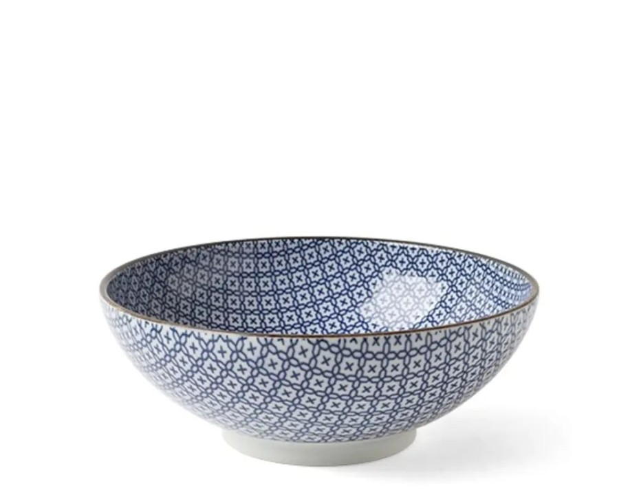 Tabletop Miya Company Serving Bowls & Plates | Blue & White Mosaic 8.25" Bowl