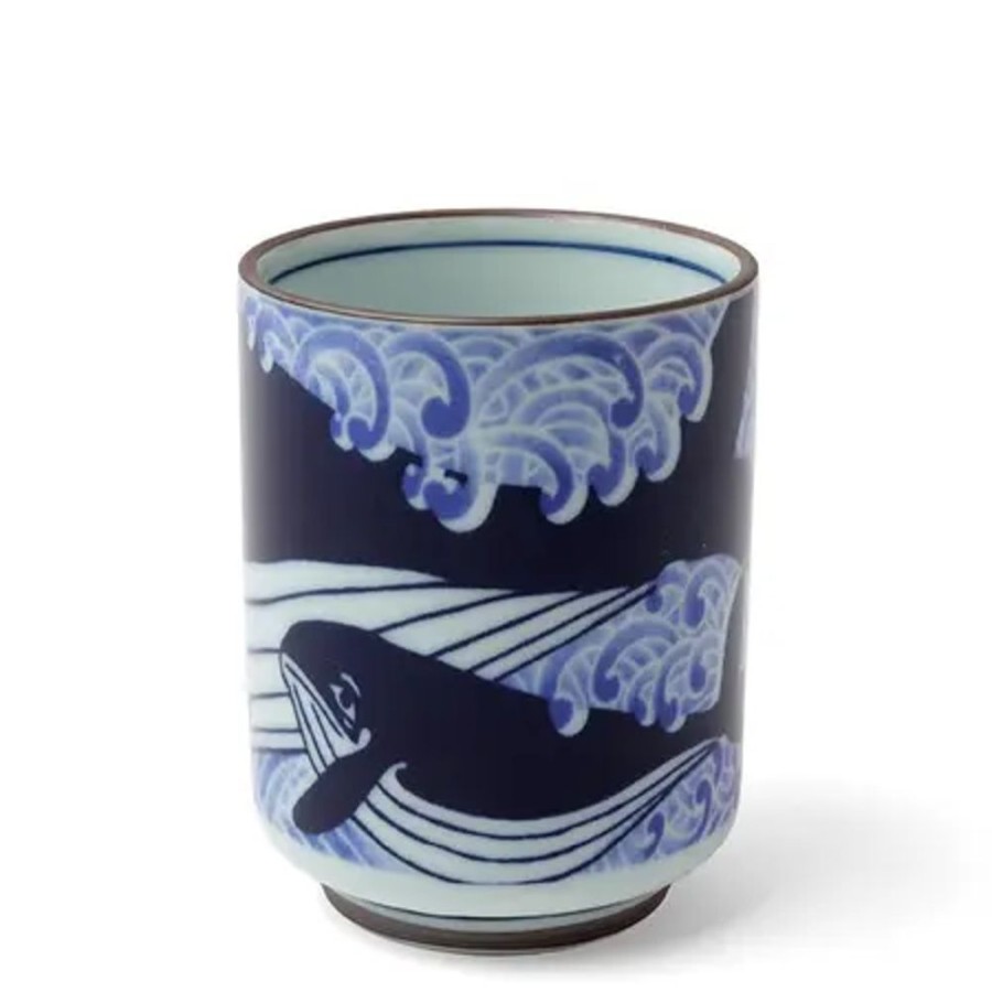 Whimsy Miya Company Cups/Mugs | Teacup Blue Whale Waves