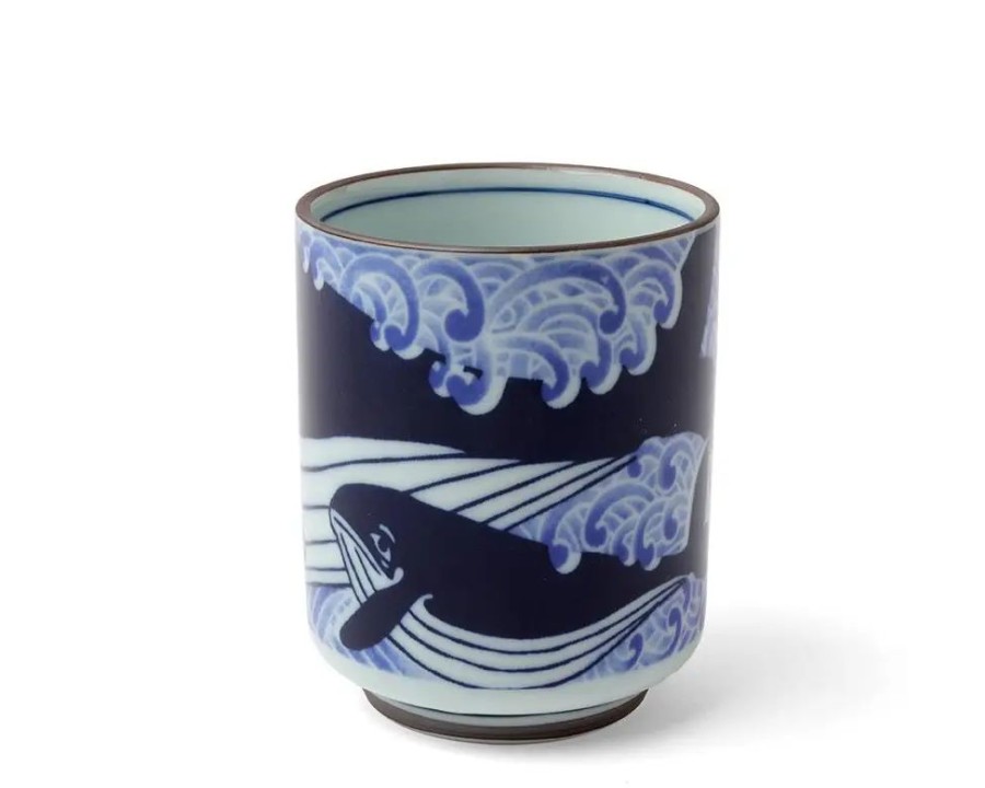 Whimsy Miya Company Cups/Mugs | Teacup Blue Whale Waves