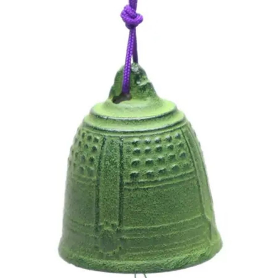 Home Miya Company Wind Chimes | Wind Chime Temple Bell Green 2-1/2"