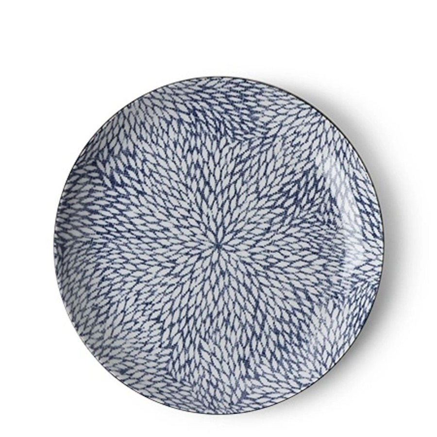 Tabletop Miya Company Medium Plates | Aizome Mums 8.5" Plate