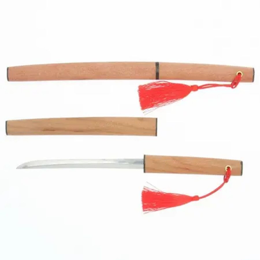 Home Miya Company Desk Accessories | Mini Samurai Sword Brown + Tassel