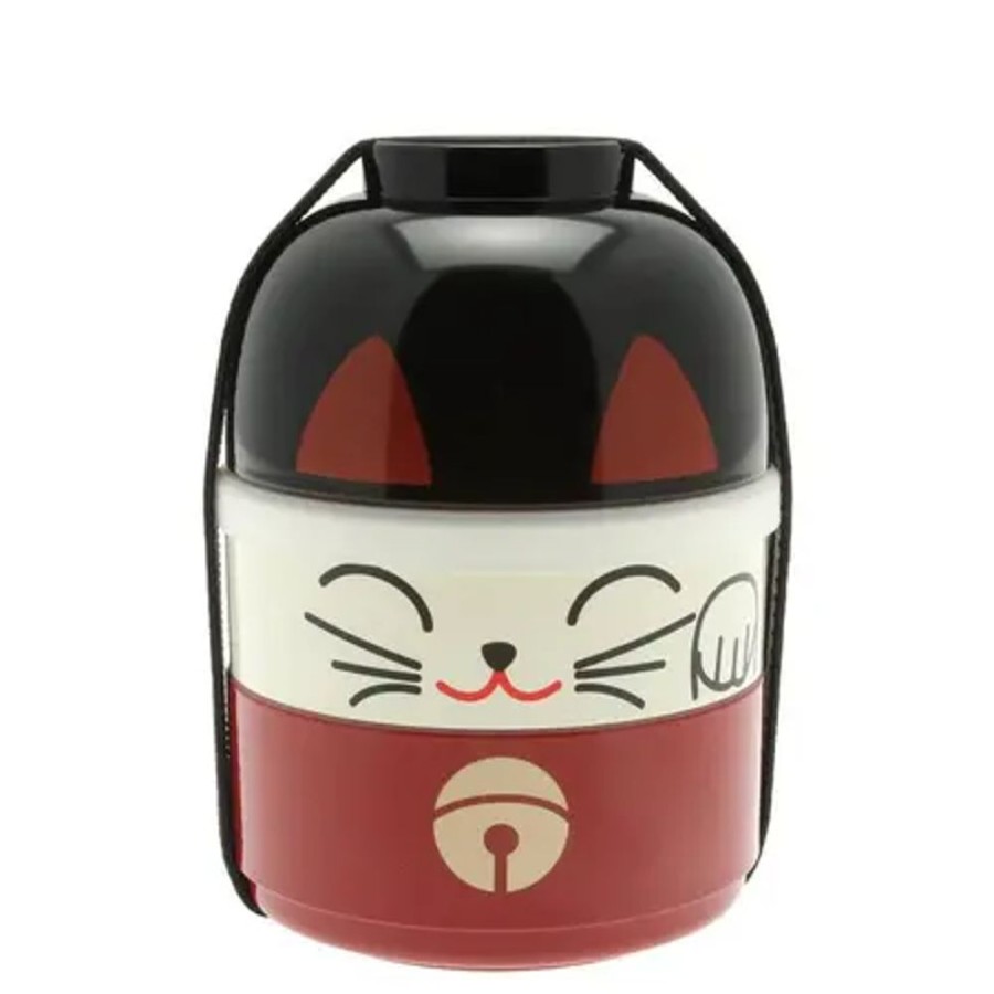 Whimsy Miya Company Bento Sets | Bento Set Fortune Cat Red