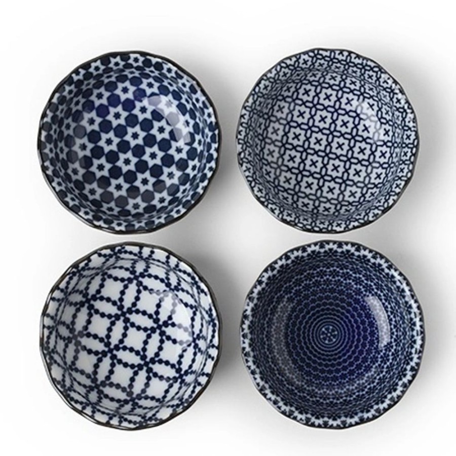 Tabletop Miya Company Sauce Dishes | Blue & White Sauce Dish Set