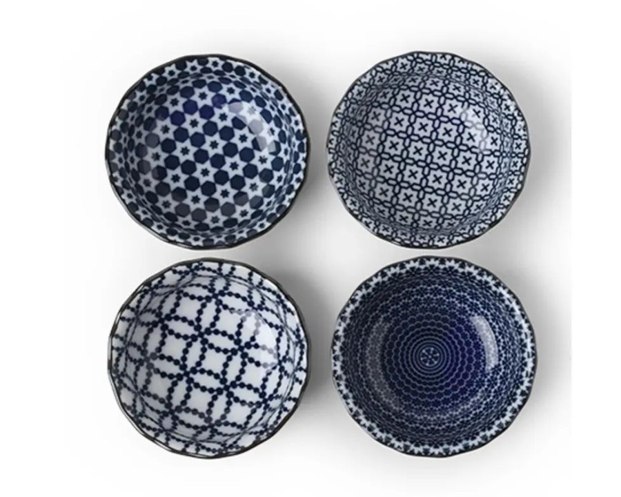 Tabletop Miya Company Sauce Dishes | Blue & White Sauce Dish Set