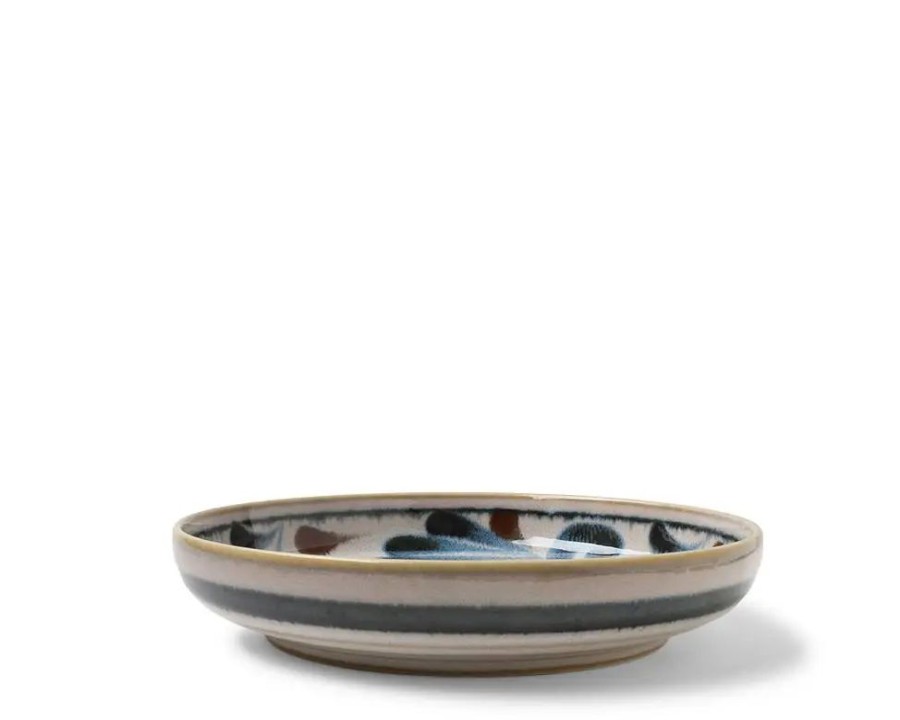 Tabletop Miya Company Shallow Bowls | Rustic Blue Vines 7.75" Shallow Bowl