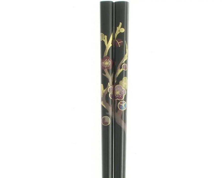 Tabletop Miya Company Chopsticks | Chopsticks Black Ancient Plum Tree