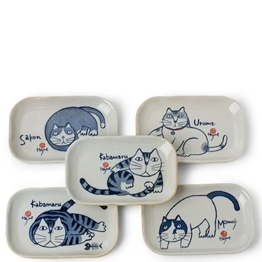 Whimsy Miya Company Cats | Kabamaru Rectangle Plate Set/5