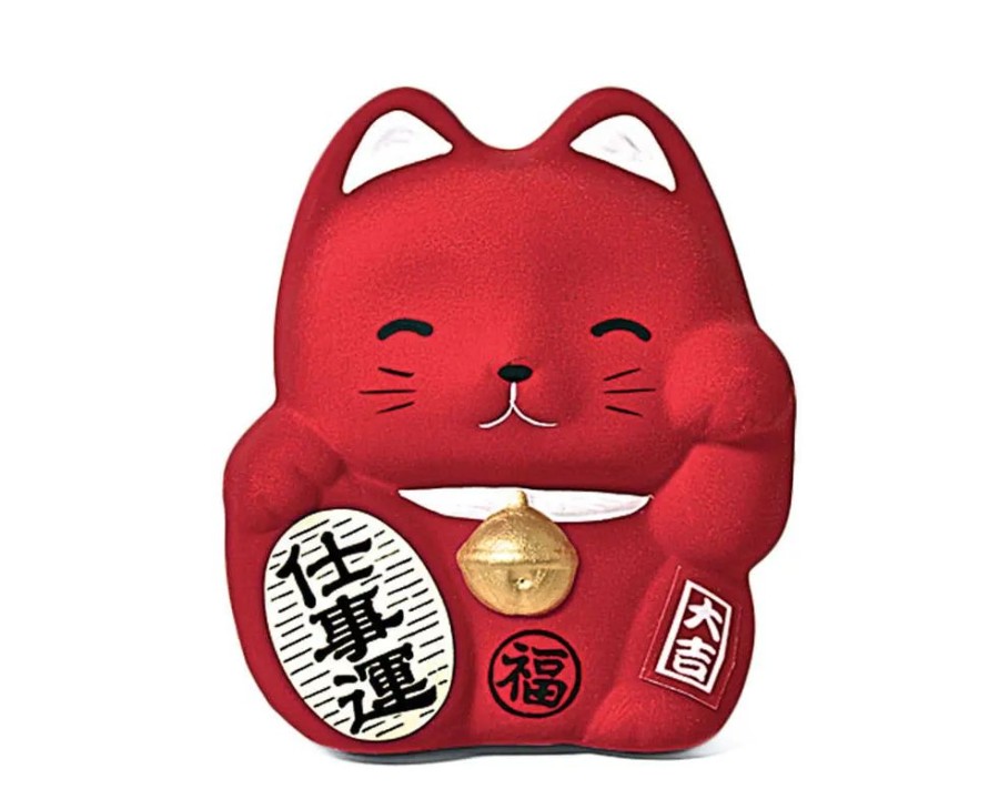 Whimsy Miya Company Figurines | Feng Shui Fortune Cat Bank - Red