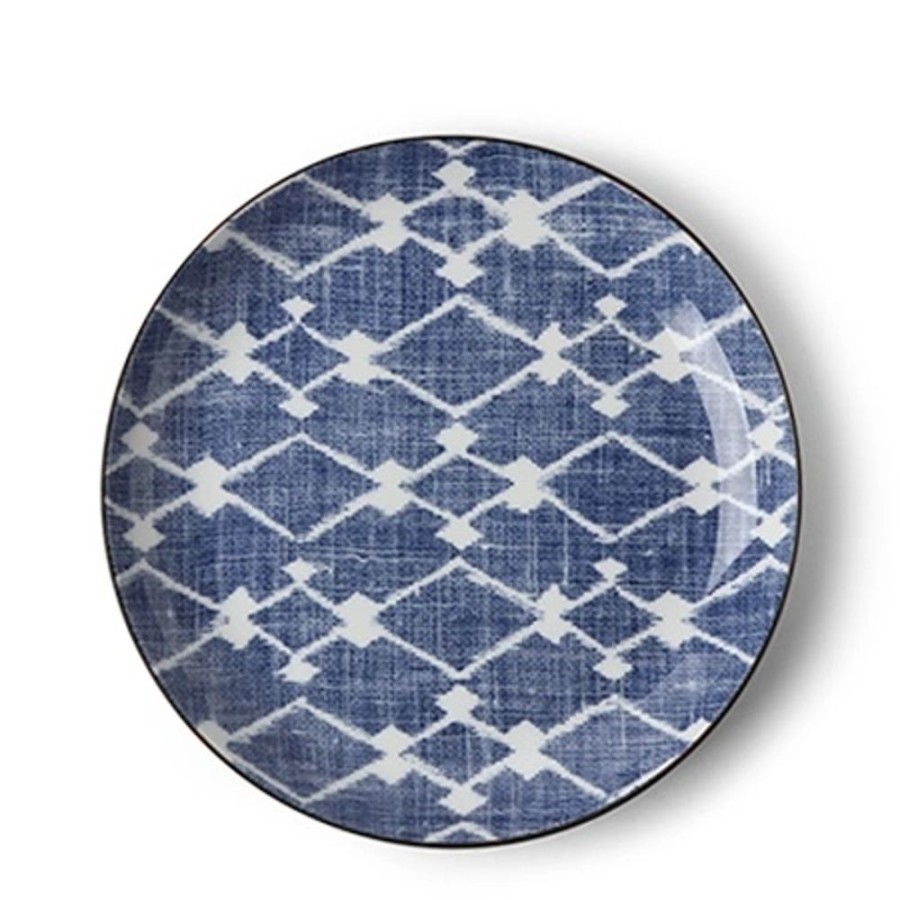 Tabletop Miya Company Medium Plates | Aizome Hishi 8.5" Plate