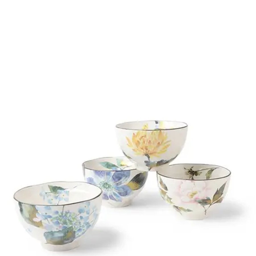 Tabletop Miya Company Bowl Sets | Floral Summer Rice Bowl Set