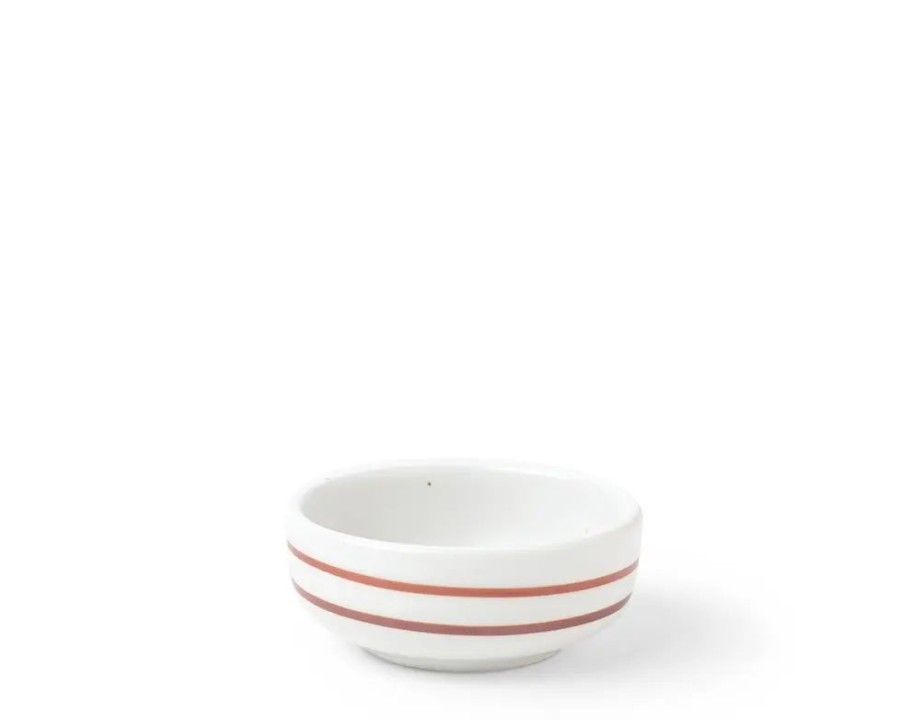 Tabletop Miya Company Sauce Dishes | Sauce Dish White Caramel Swirl