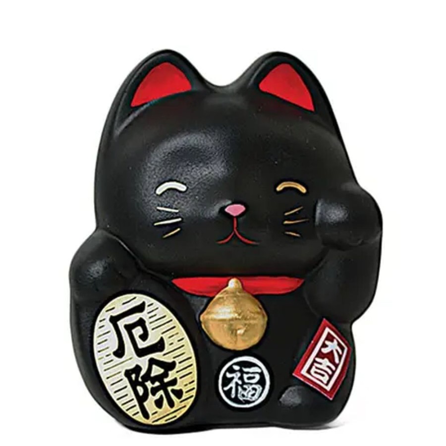 Whimsy Miya Company Figurines | Feng Shui Fortune Cat Bank - Black