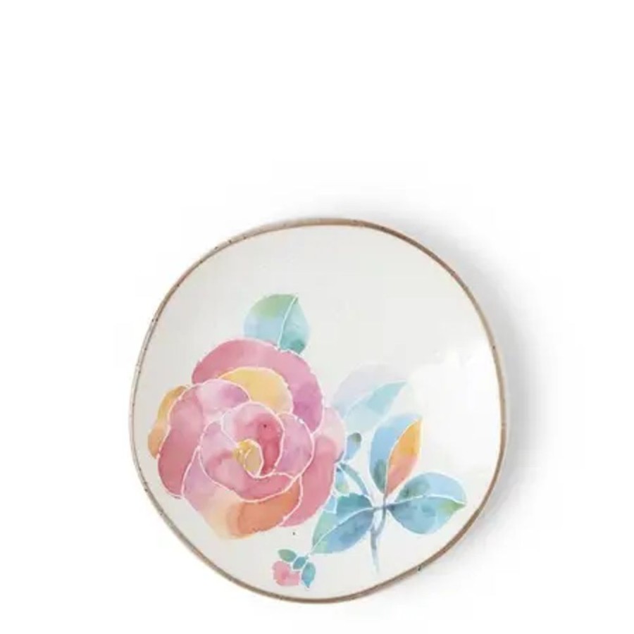 Tabletop Miya Company Small Plates | Floral Mini Plate Pink Rose
