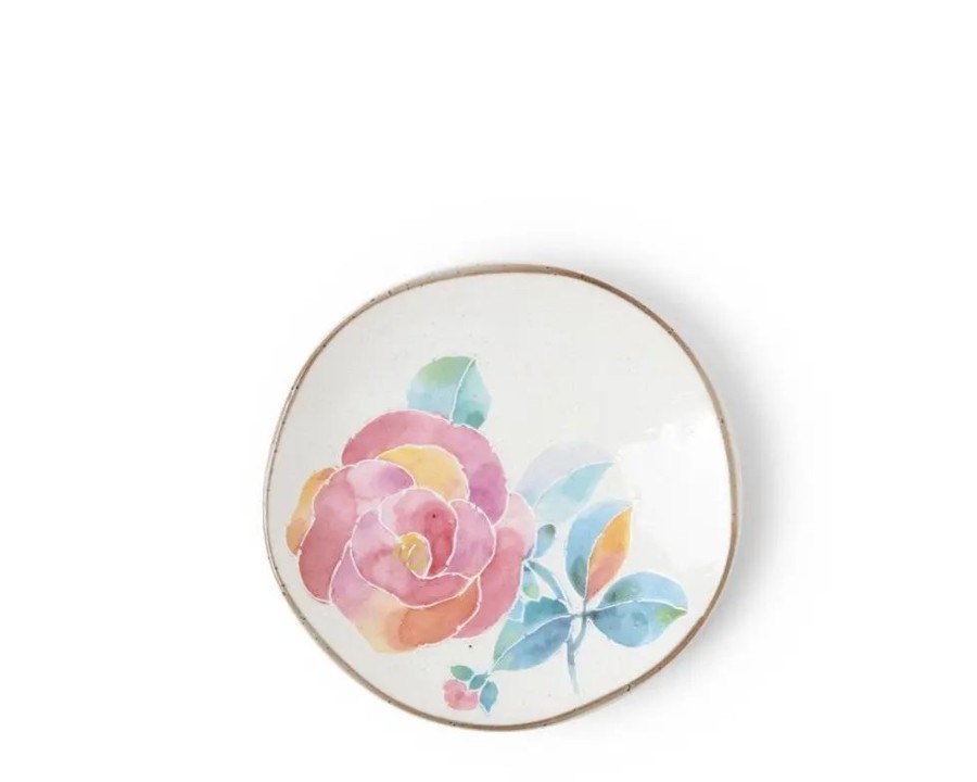 Tabletop Miya Company Small Plates | Floral Mini Plate Pink Rose