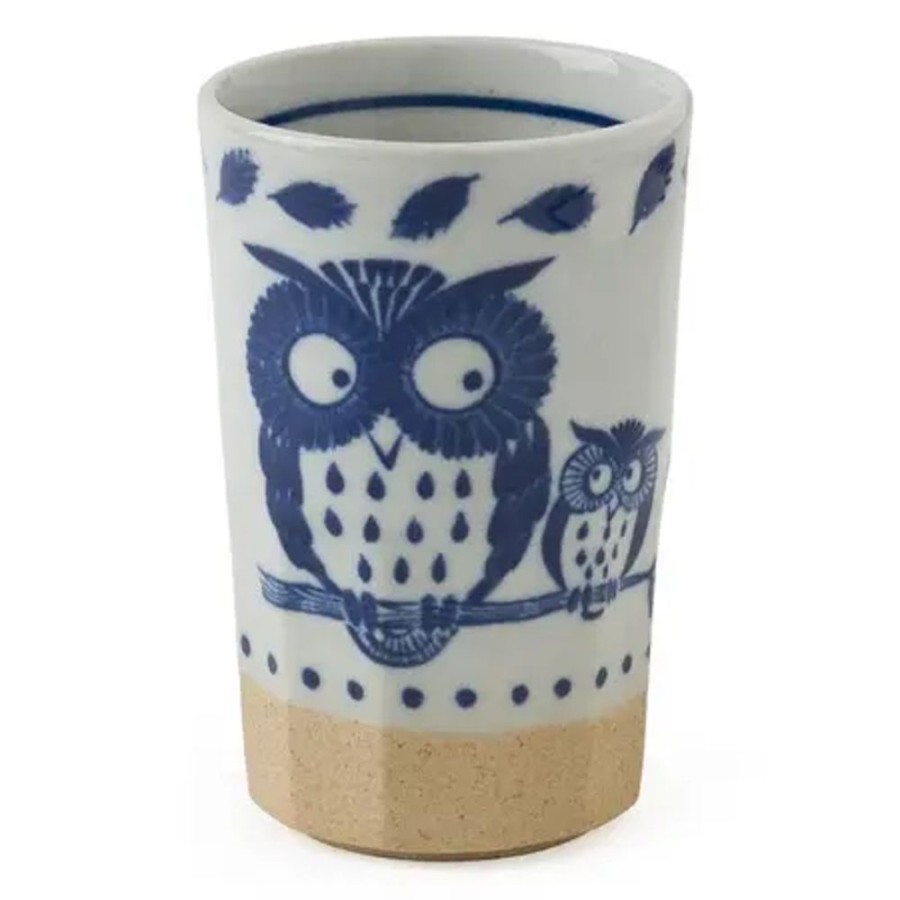 Whimsy Miya Company Cups/Mugs | Blue Cup Owl 9 Oz