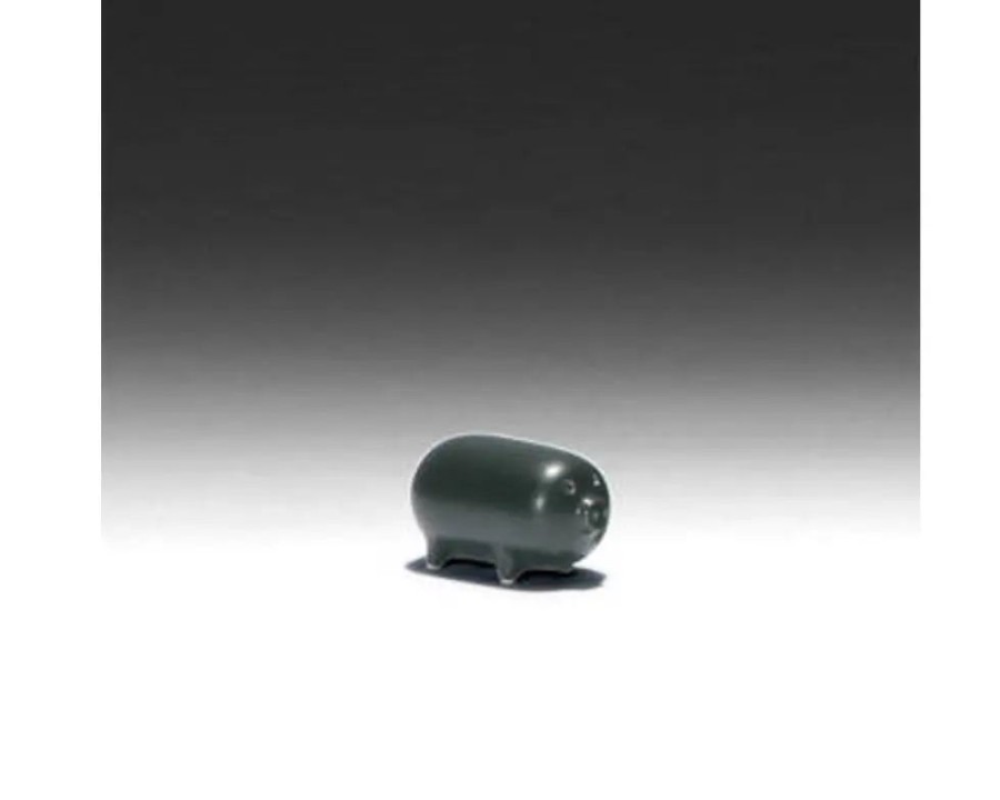 Whimsy Miya Company Pigs | Mori Pig Figurine - Black At Miya