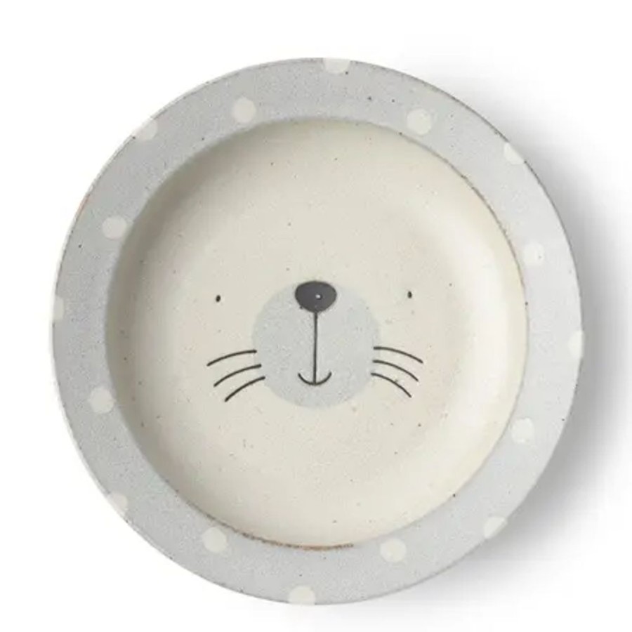 Whimsy Miya Company Plates | Mogu Mogu Seal Shallow Bowl 8.75"