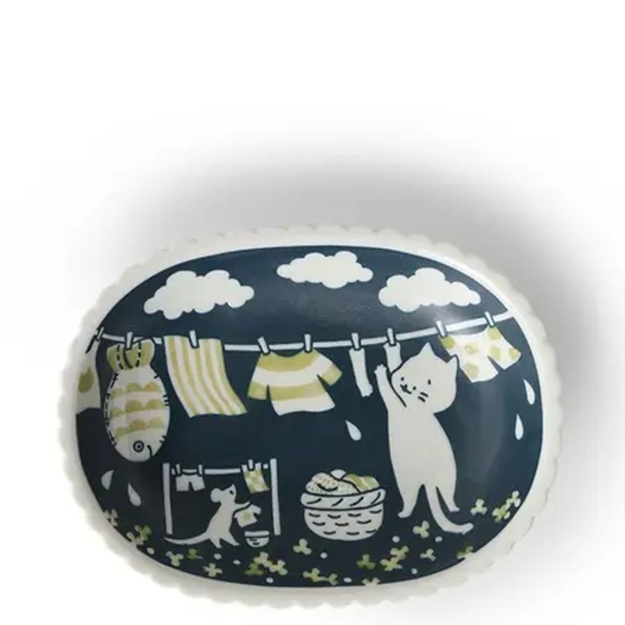 Whimsy Miya Company Plates | Cat Life Oval Plate