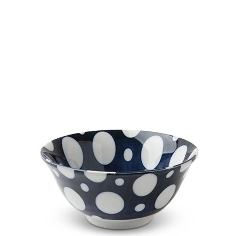 Tabletop Miya Company Blue & White 6" Bowls | White Dots 5.75" Bowl