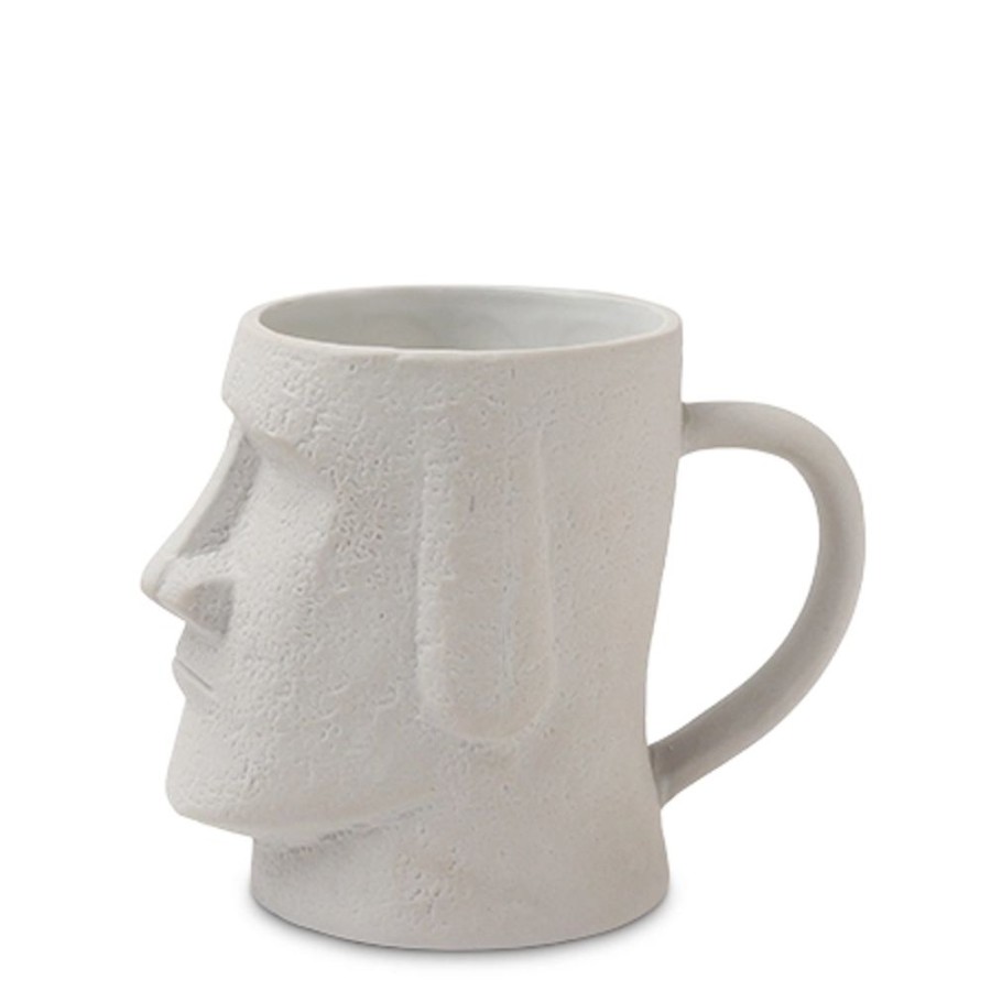 Whimsy Miya Company Cups/Mugs | Moai Gray 12 Oz. Mug