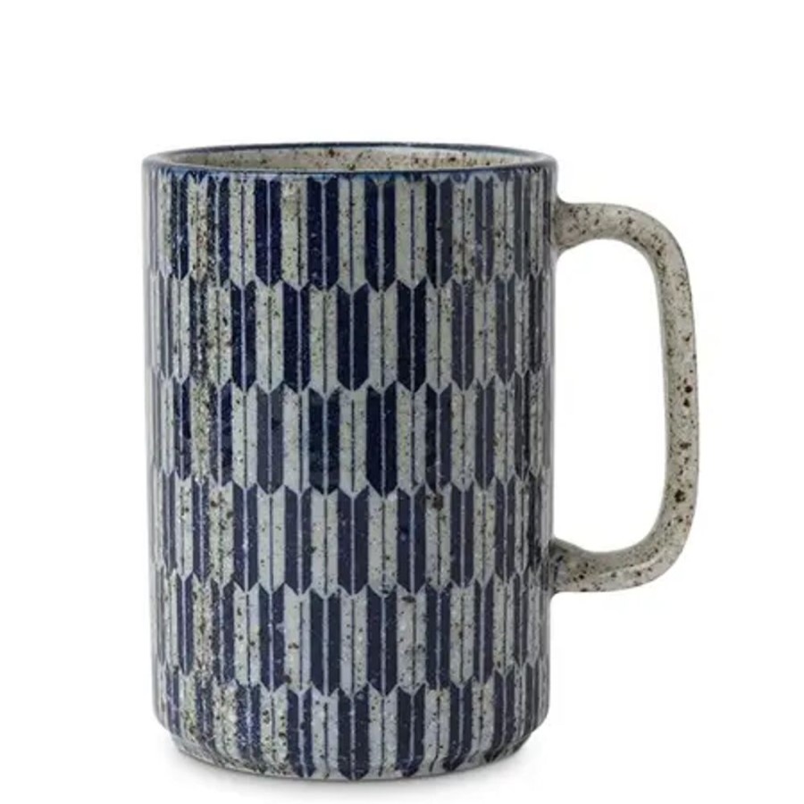 Tabletop Miya Company Mugs | Mug Blue Yagasuri 16 Oz.