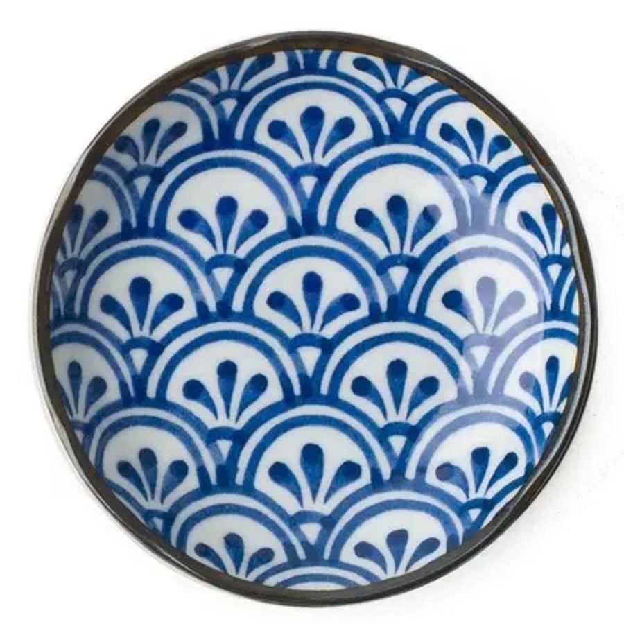 Tabletop Miya Company Small Plates | Monyou 4.5" Hana Seigaiha Plate