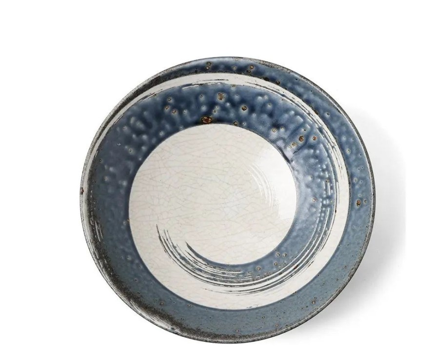 Tabletop Miya Company Serving Bowls & Plates | Blue Swirl 9.75" Serving Bowl