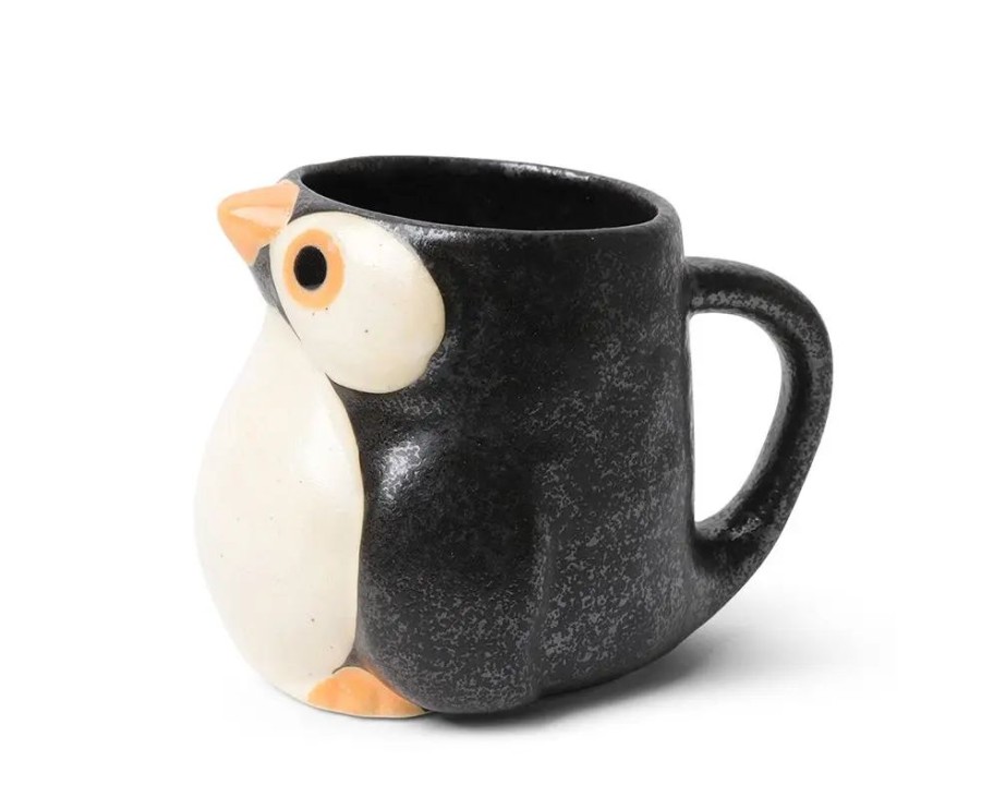 Whimsy Miya Company Cups/Mugs | Mug Penguin Orange/Black