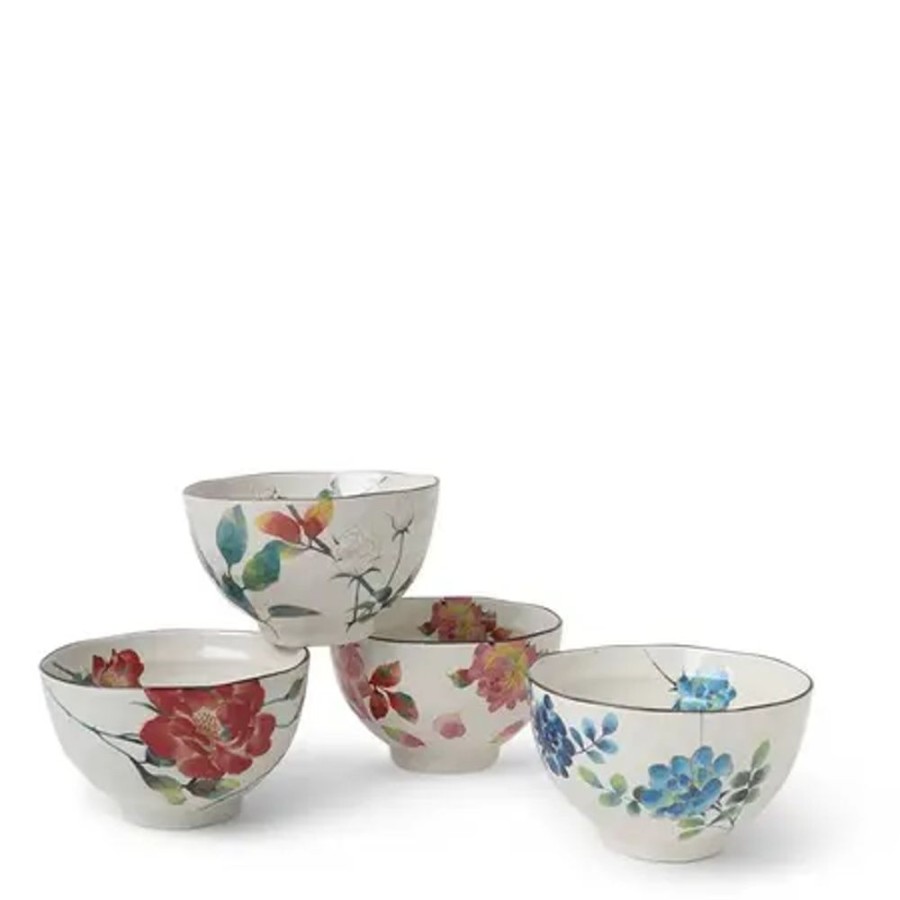 Tabletop Miya Company Bowl Sets | Floral Summer Rice Bowl Set