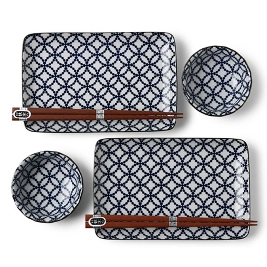 Tabletop Miya Company Plate Sets | Shippou Sushi For Two Set