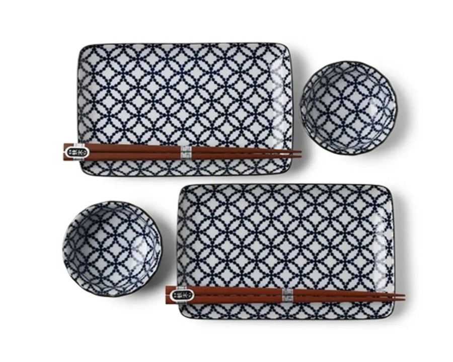 Tabletop Miya Company Plate Sets | Shippou Sushi For Two Set