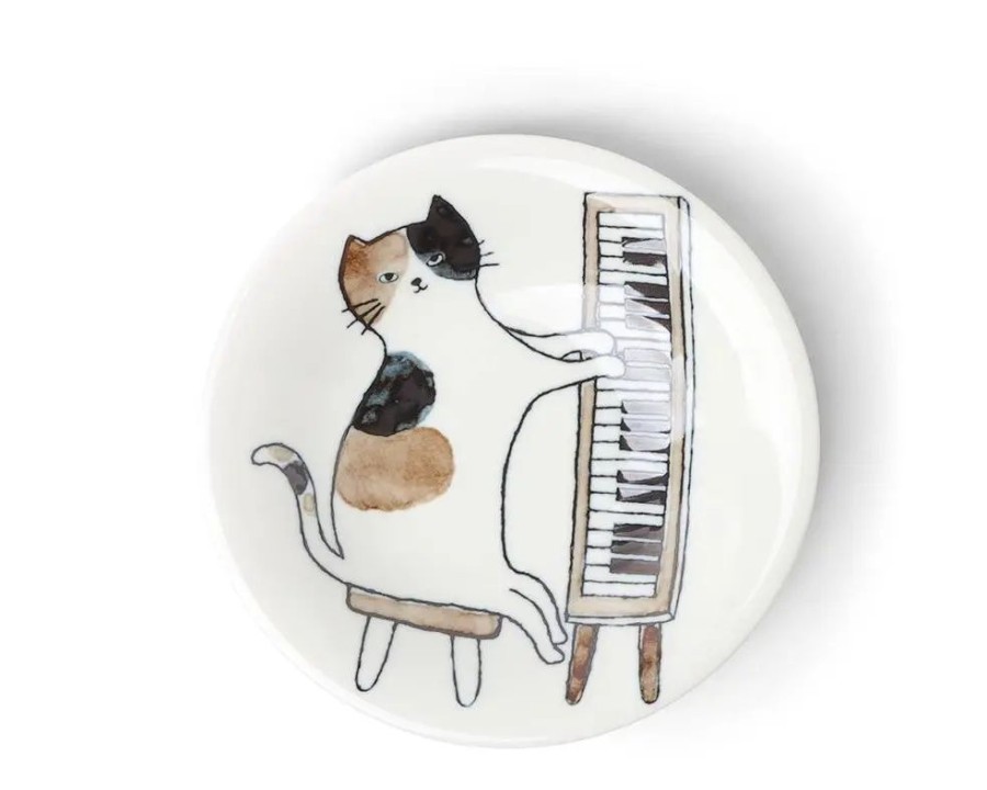 Whimsy Miya Company Cats | Piano Cat 6-1/8" Plate