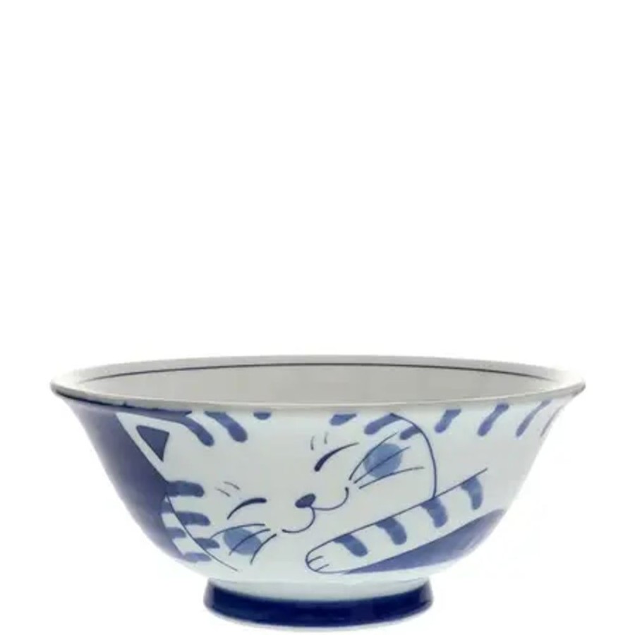 Whimsy Miya Company Bowls | Blue Cats 7.5" Bowl