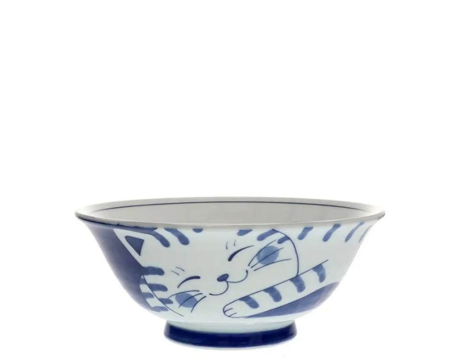 Whimsy Miya Company Bowls | Blue Cats 7.5" Bowl