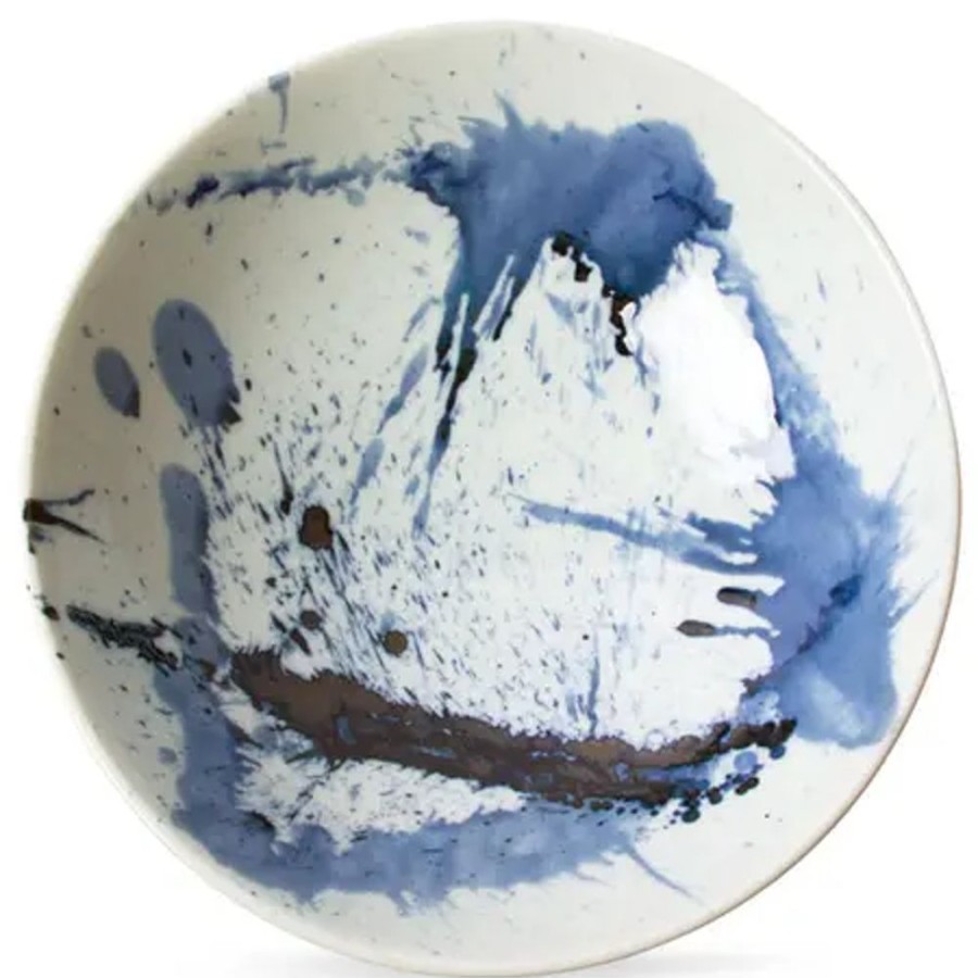 Tabletop Miya Company Serving Bowls & Plates | Blue Sumi 9.75" Serving Bowl