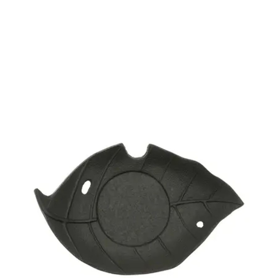 Tabletop Miya Company Teaware Accessories | Cast Iron Black Leaf Coaster