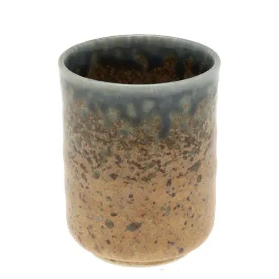 Tabletop Miya Company Teacups | Blue Sand Crackle Tea Cup