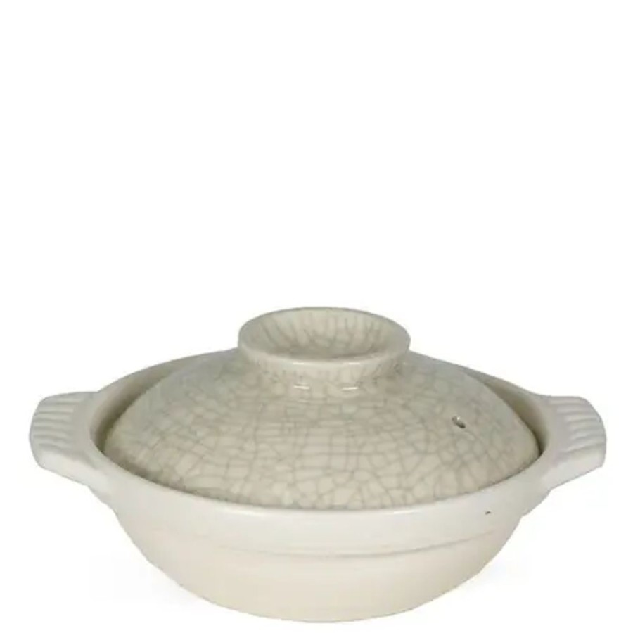 Kitchen Miya Company Donabe Casseroles | Sumi Kannyu White Donabe Casserole, 22 Oz.